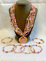 Joan Rivers Signed High Fashion Jewelry Multi Strand Beaded Necklace Bracelets  - $129.95