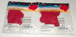 Set of 2 Red Heart Shaped Balloons 5 Per Bag - £3.13 GBP