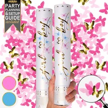 Primepure Gender Reveal Confetti Cannon - Butterfly Shaped Confetti Popp... - $38.99