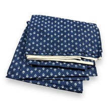 Vtg New LRL Ralph Lauren Cote D&#39;Azur Queen Flat Sheet Ditzy Floral Blue ... - $57.92