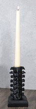 Pack Of 2 Black Vertebrae Back Bones Spine Skeleton Macabre Taper Candle... - £32.58 GBP