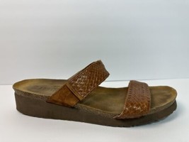 NAOT Footwear Blake Brown Woven Leather Sandal Women&#39;s 40 US 9 - £24.64 GBP