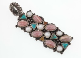 BARSE Multi Color Gems Accented Sterling Silver Pendant 22.5g - $162.26