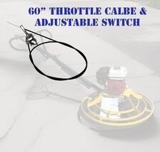 60" Throttle Cable &amp; lever for Power Trowel Cement Surface Finishing Mac... - $29.99
