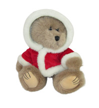 Vintage Wishpets Teddy Bear Plush 9&quot; Theodore Santa 1997 Christmas #1402 Collect - $9.90