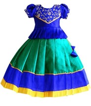 lehenga choli for kids girls Sequins Embroidery South Indian readymade s... - £35.72 GBP