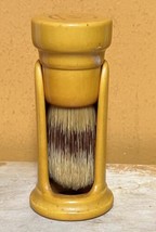 Vintage Bakelite Fuller Butterscotch Shaving Brush w/ upright Holder Ste... - €15,63 EUR