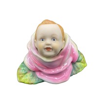 Vintage Ardalt Baby Head in Rose Flower Hand Painted Porcelain - £39.21 GBP