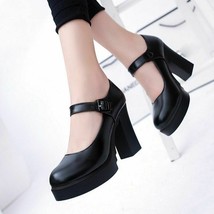 Zapatos De Tacón Alto Para Mujer De Primavera Y Otoño Zapatillas Gruesas... - $34.13