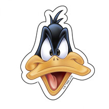 Looney Tunes Daffy Duck Face Vinyl Car Emblem Multi-Color - £8.02 GBP