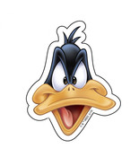 Looney Tunes Daffy Duck Face Vinyl Car Emblem Multi-Color - £7.82 GBP