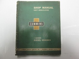 1961 62 Cummins J Series Diesel Engines Shop Manual Unit Rebuilding USED OEM - £50.10 GBP