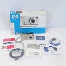 HP PhotoSmart M407 4.1 MP digital camera  Silver PARTS ONLY Does not power up - £15.40 GBP