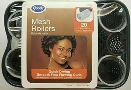 Goody Mesh Rollers 20 Rollers &amp; Pins Quick Drying Smooth Free Flowing Curls NEW - £9.31 GBP