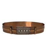 Vintage RENOIR COPPER Rose Gold 1950s BELT Wide Riveted Corset Mesh Buck... - $192.42 CAD