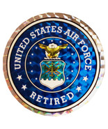 Air Force (Retired) - 3&quot; Reflective Decal (Circular Seal) - $3.00