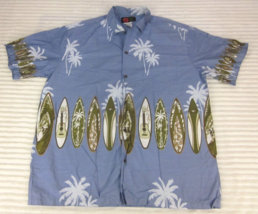 Ali&#39;i Fashions Mens Shirt (XL) Hawaiian Surfboard Graphic Print Made USA Vintage - £29.14 GBP