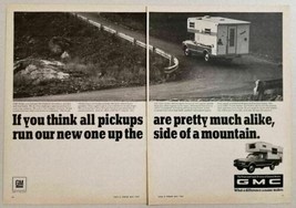 1967 Print Ad GMC Pickup Trucks with Camper Top General Motors Truck &amp; C... - £8.31 GBP