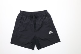 Adidas Mens Medium Spell Out Prime Green Aeroready Running Training Shorts Black - £31.54 GBP