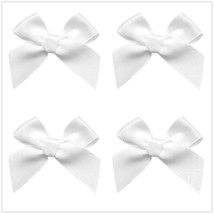50Pcs Mini Satin Ribbon Bows Fabric Ribbon Flowers 42Mm X 39Mm Appliques... - £13.42 GBP