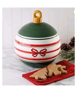 Martha Stewart Festive Bow Figural Ceramic Ornament Cookie Jar 9 in x 10... - €51,74 EUR