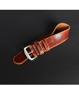 Handmade full grain distressed leather watch band 18-24 Brown One-piece ... - $34.68 CAD