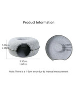 Donut Pet Cat Tunnel Interactive Play Toy Cat bed Dual Use Ferrets Rabbi... - £33.68 GBP+