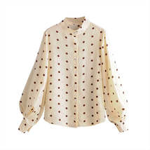 Elegant Polka Dot Print Women Blouses Stylish - £10.44 GBP