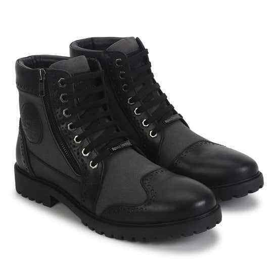 ROYAL ENFIELD MOTORCYCLE MILITARY VIBE BOOTS - GRAY