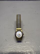 Armitron Now Watch Women’s Gold Tone Oval Dial Stretch Band Vtg - $25.07