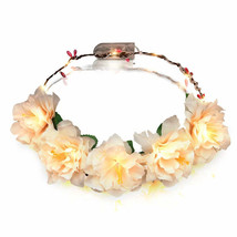 Woodland Fairy Halo Crown for Princesses - LED Light Up Floral Headpiece - $510.33 MXN