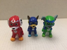 Paw Patrol The Mighty Movie Pup Squad Marshall, Chase &amp; Rocky 1.5&#39;&#39; Figures - $13.90