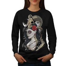 Wellcoda Animal Rose Skull Womens Sweatshirt,  Casual Pullover Jumper - $28.91+