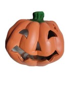 Vintage Ceramic Halloween Jack O Lantern Pumpkin VTG for Light Or Candle - £20.24 GBP