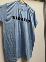 Vintage 1980S T-Shirt Bloated Velour Letters XL New W/o Tags Blue - $39.59