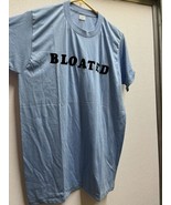 Vintage 1980S T-Shirt Bloated Velour Letters XL New W/o Tags Blue - £30.48 GBP