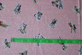 Vtg Pink Jersey Knit Stretch Fabric Sports Recreation 56x58 - $24.70