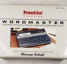 WM-1000 Franklin Computer Wordmaster Electronic Thesaurus Corrector Game Player - £52.36 GBP