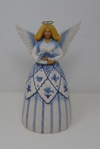 Jim Shore Heartwood Creek Psalms 85:8 Peace Blue Birds Angel Figurine #114406 - £23.69 GBP
