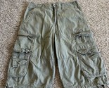 No Boundaries Shorts Mens 34 Green Cargo Ripstop Y2K Style Utility Distr... - $14.01