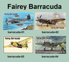 4 Different Fairey Barracuda Warplane Magnets - $100.00
