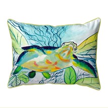 Betsy Drake Smiling Sea Turtle Extra Large Zippered Indoor Outdoor Pillow 20x24 - £48.65 GBP