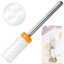 Professional Ceramic White Small Barrel Bit Nail Drill Double Xxc Coarse Grit - £15.97 GBP