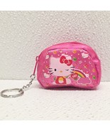 Sanrio Hello Kitty 2013 Pink Mini Coin Purse Change Purse Zip Keychain - $14.75