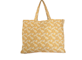 Matilda Jane Women&#39;s Tote Bag Shay Bag Top Zip 100% Cotton Large Bag - $23.09