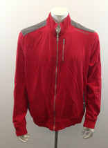 GUESS Men&#39;s XX Large  Long Sleeve Red With Gray Accent Full Zipper Light... - £11.60 GBP