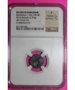F Seleucid Kingdom Demetrius I 162-150 BC AE14 Serrate Horse Elephant NG... - $129.99