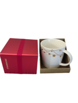 Starbucks Coffee Mug Cup Gift Boxed White With Gold Trim Holiday 2012 New in Box - £19.74 GBP