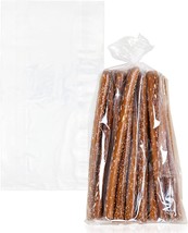 50 Pack Clear Plastic Bread Bags 10&quot; x 8&quot; x 24&quot; Poly Gusseted Bags 0.65 mil - £13.51 GBP