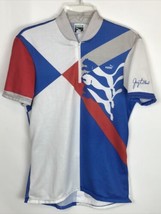 Vintage Greg LeMond Puma Mens L Red Blue White Cycling Jersey Shirt Half... - £38.88 GBP
